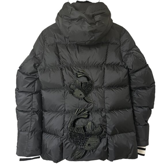 Rare Bogner Goan Thylmann Ski Puffer Down Black Coat Embroidered Fish Size XS 4 - Picture 4 of 16